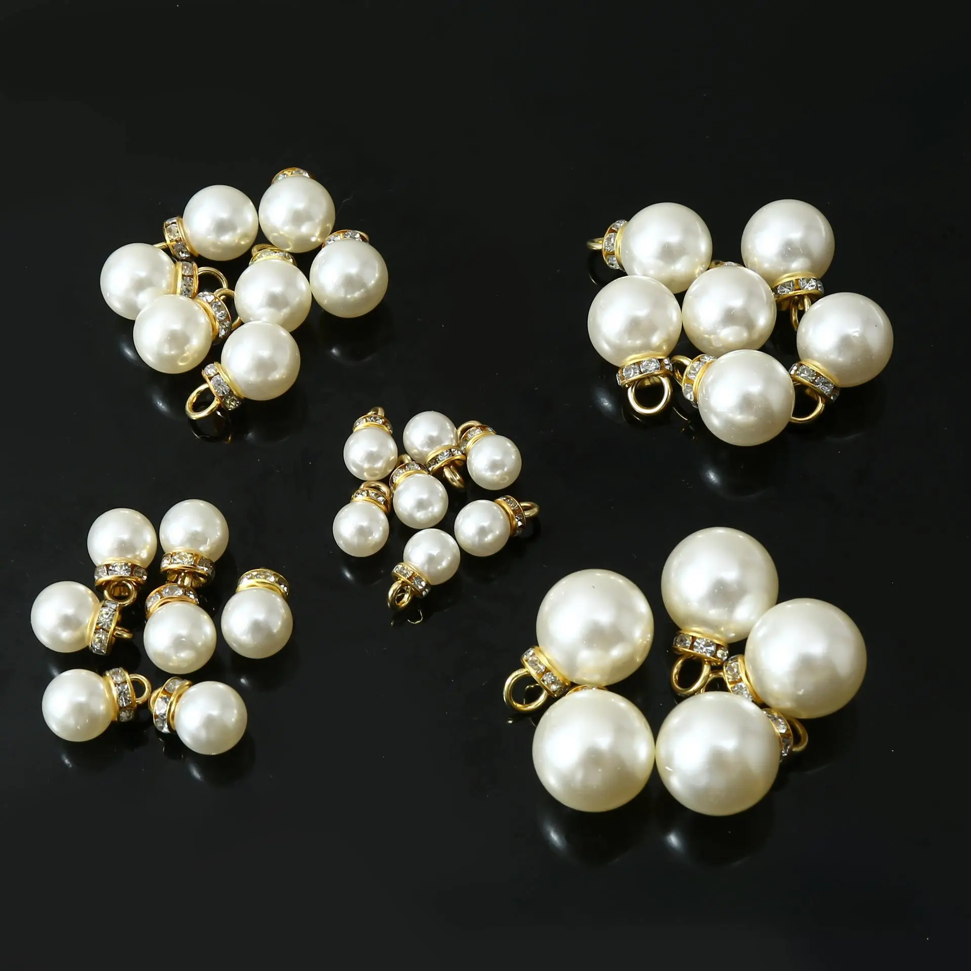 Caiying Highlight White Synthetic Lab Created Imitation Pearl 8mm Round Loose Beads for Jewelry Making Accessories