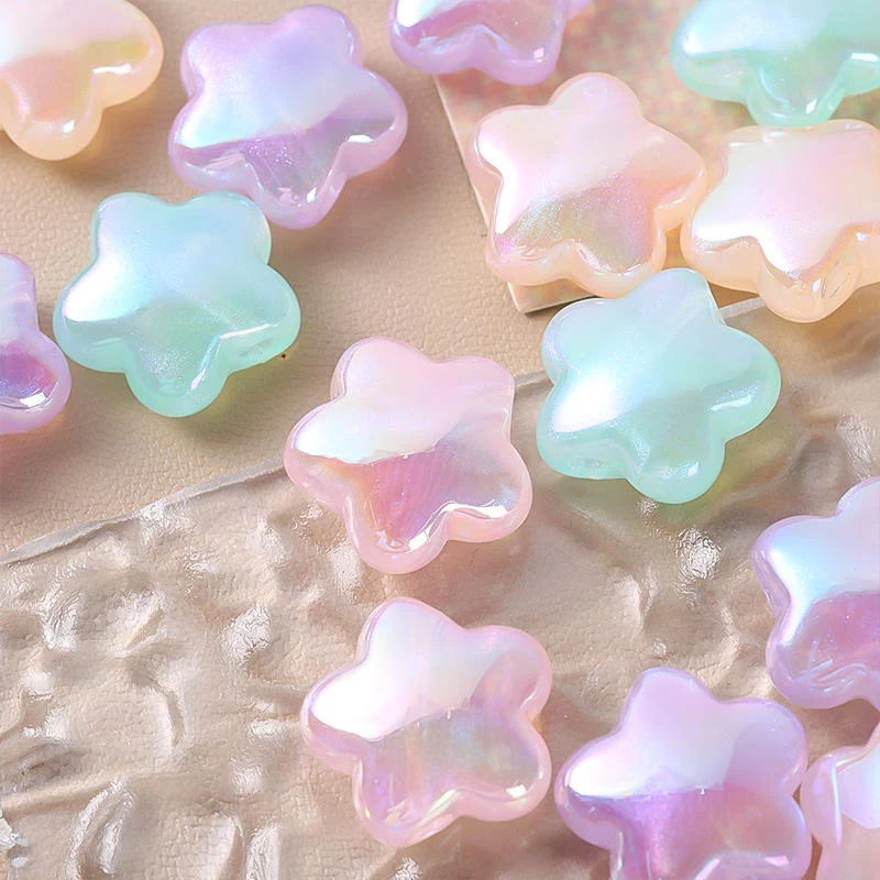 Glow in The Dark Star Shape Acrylic Lucite Loose Beads for DIY Jewelry & Crafts